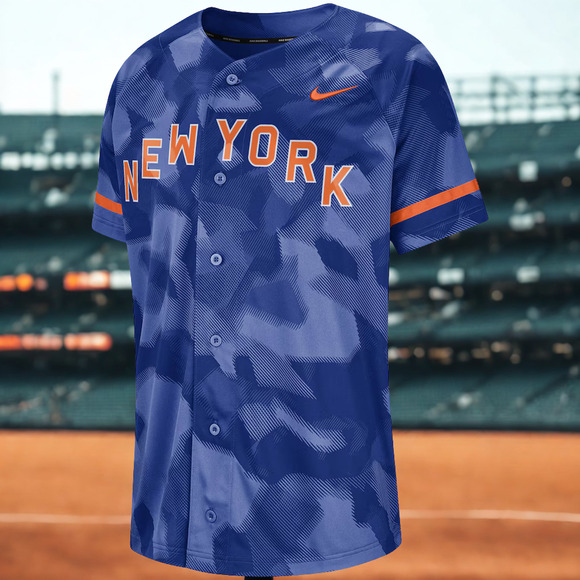 New York Mets Nike Dri-Fit Royal Camo Jersey Size 2XL NWOT RARE MLB Baseball - Picture 4 of 7